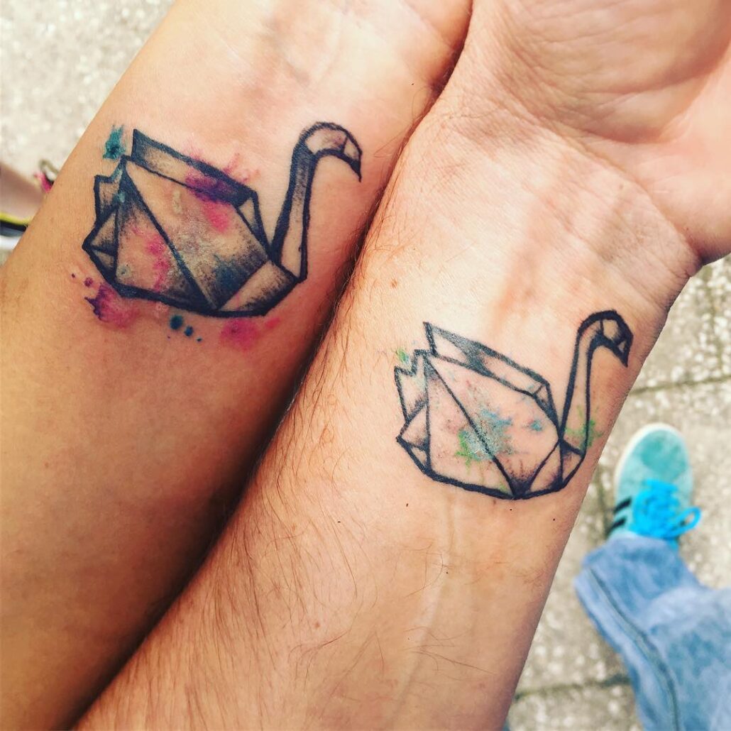 Origami Paper Crane Tattoo